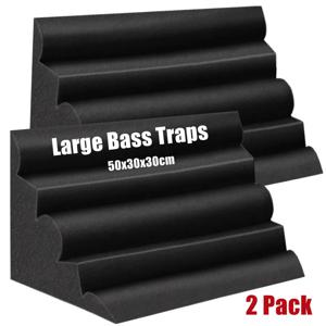 2팩 300x300x500mm 대형 베이스 트랩 방음 폼 흡음 스튜디오 코너 폼 가정용 KTV 시네마 바용