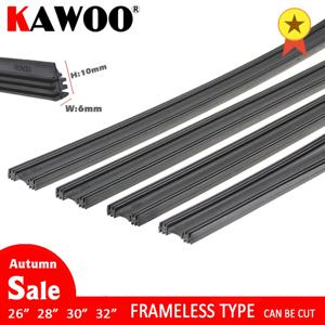 2pcs 고품질 뼈없는 Frameless 고무 자동차 와이퍼 블레이드 리필 스트립 앞 유리 6mm 26 