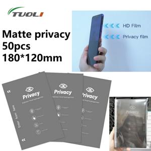 TUOLI 50개 풀 커버리지 안티피프 하이드로겔 플렉시블 TPU 필름 매트 프라이버시 프로텍터 아이폰 17 16 15 14 13용