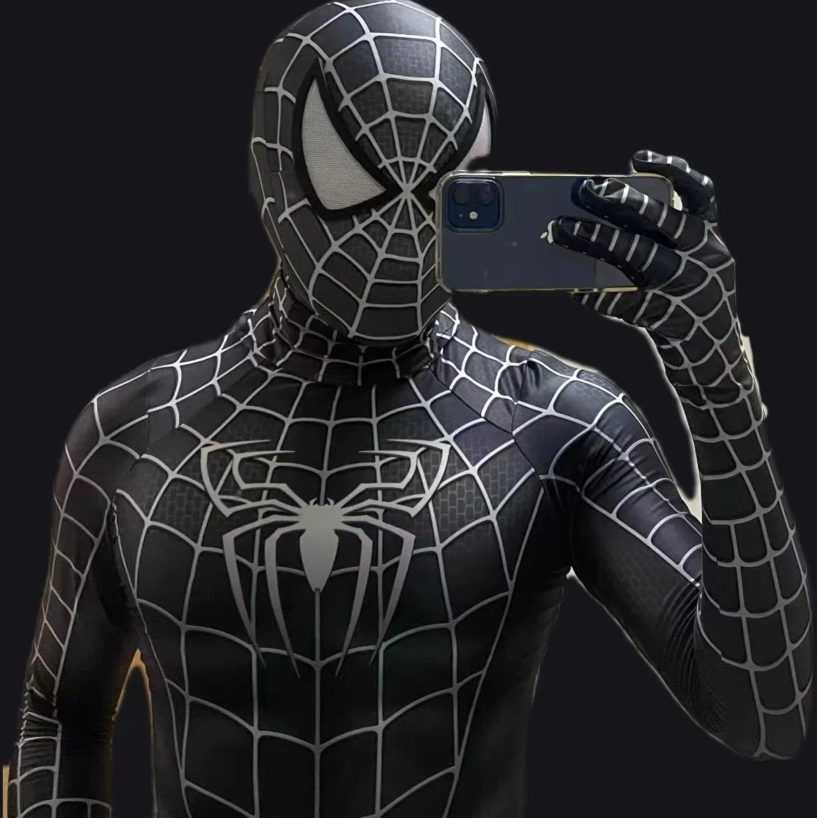 할로윈 남자 Spidercosplay 블랙 Raimi 코스프레 의상 Venom Symbiote Raimi Suit Zentai Bodysuit 성인