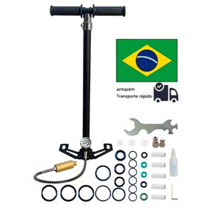 NUOGE 30mpa 4500Psi 4 단계 PCP 핸드 펌프 공기 압축기 고압 300bar 작동 HPA 탱크 사냥 자동차 자전거