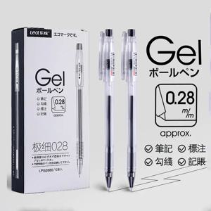 4 개/대 0.28mm 울트라 파인 젤 펜 크리 에이 티브 대용량 검정 잉크 서명 펜 학생 쓰기 용품 편지지 선물
