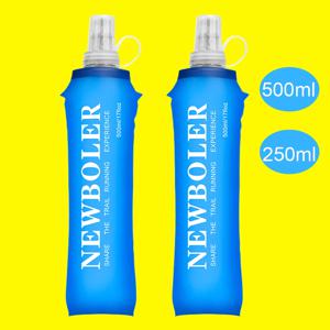 250ml 500ml 물병 TPU 접이식 부드러운 플라스크 스포츠 물병 물 가방 접이식 물병 러닝 캠핑 하이킹