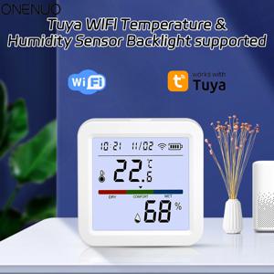 WiFi 온도 습도 센서 Tuya 스마트 라이프 App 백라이트 습도계 온도계 센서 지원 Alexa Google Home Assistant