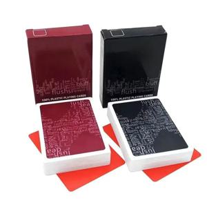 2 개/몫 고품질 텍사스 홀덤 플라스틱 포커 카드 게임 방수 둔한 폴란드어 카드 놀이 엔터테인먼트 보드 게임