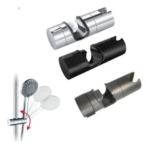 슬라이드 바용 교체 핸드 샤워 브래킷 18-25MM 조정 가능한 레일 샤워 헤드 홀더 교체 360 회전 분무기 홀더