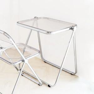 글로시 폴딩 테이블 접이식 고스트 투명 아크릴 플라스틱