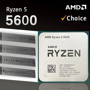 신상품 AMD Ryzen 5 5600 R5 5600 3.5 GHz 6 코어 12 스레드 CPU 프로세서 7NM L3=32M 100-000000927 소켓 AM4 팬 미포함