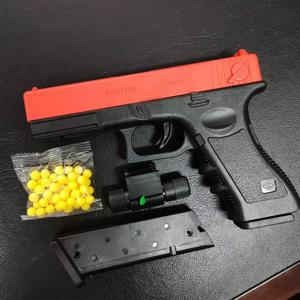 SOTLower 매거진 G17 수동 권총 폼 소프트볼 장난감 총 에어소프트 런처 CS 슈팅 게임 무기 어린이 남자아이 선물