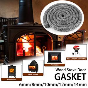 가스켓 로프 씰 내열성 유리 섬유 가스켓 교체 목재 스토브 및 벽난로 굴뚝 보일러 홈 액세서리