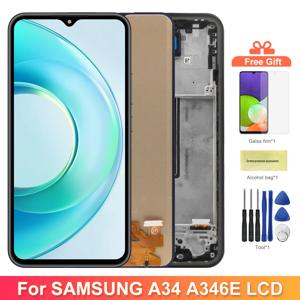 삼성 갤럭시 A34 A346B A346B/DS Lcd Dispaly 디지털 터치 스크린용 디스플레이(프레임 교체 화면 포함)