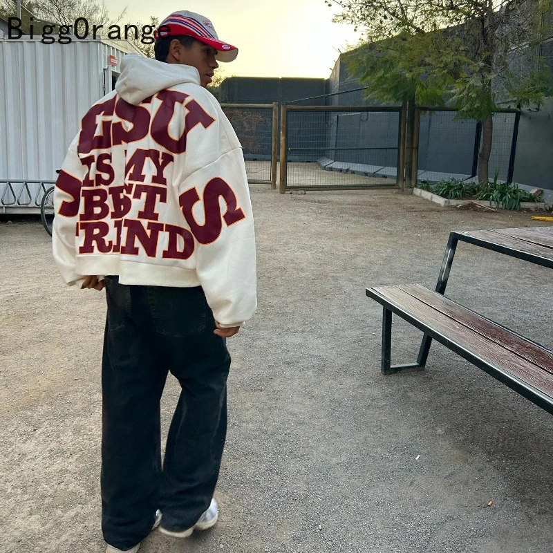 편지 인쇄 미국 유행 느슨한 남성과 여성 같은 봄, 가을 캐주얼 후드 힙합 후드 커플 후드 풀오버 스웨트