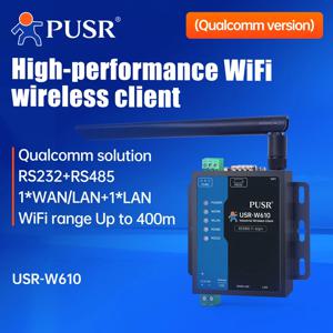 PUSR 직렬 RS485 RS232-WiFi 변환기 산업용 무선 클라이언트 Modbus 게이트웨이 MQTT 프로토콜 USR-W610(Qualcomm 버전)