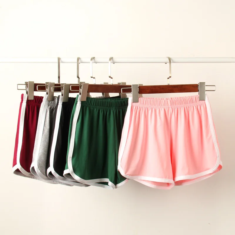 1pcs 여름 여성 요가 짧은 착용 반바지 여성 외부 높은 허리 캐주얼 루즈 바지 레이디 세련된 얇은 통기성 체육관 반바지