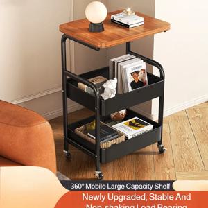 다층 오픈 스토리지 랙, 바퀴 달린 롤링 선반 정리 카트, 가정용 사무실 주방용 이동식 다단 스탠드