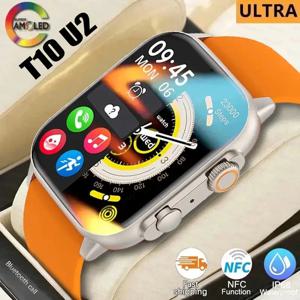 새로운 시계 T10 U2 스마트 시계 49mm 2025 새로운 NFC 남성 여성 GPS 트랙 블루투스 통화 BT 음악 게임 무선 충전 Smartwatch