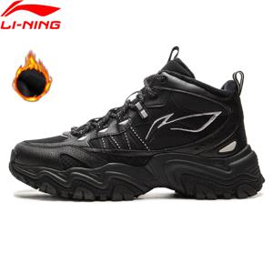Li-Ning Men SUMMIT WNTR HIGH 라이프스타일 신발 양털 겨울 따뜻하고 편안한 LiNing 세련된 캐주얼 스니커즈 AGLV169