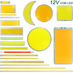 Sumbulbs 12V COB 전구 LED 광원 2W-200W 흰색 빨간색 파란색 라운드 COB LED 바 조명 스트립, DC12V DIY 램프 칩