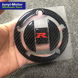 스즈키 GSXR GSX-R 600 750 1000 GSX1300R SV1000 SV650 레이싱 오토바이 데칼 용 3D 탄소 섬유 연료 탱크 커버 캡 스티커