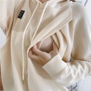 임산부용 임신 사진 촬영 셔츠, 모유 수유 후드 스웨터, 출산 상의, 간호 의류, 가을, 겨울, 신상