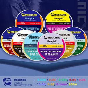 MECHANIC 휴대 전화 LCD 화면 분리 수리 도구 용 고경도 특수 강철 절단 와이어 0.028mm-0.1m