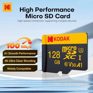 Kodak 울트라 메모리 카드 512GB 256GB 128GB 64GB 32GB 마이크로 SD 카드 MicroSDXC Class10 SD 메모리 카드 100MB 기존 TF 플래시 카드