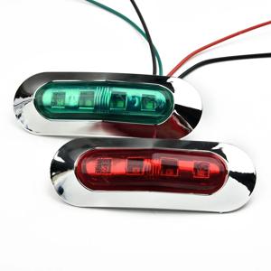 2개 네비게이션 LED 보트 라이트 레드 그린 보트 네비게이션 라이트 데크 방수 보트 포톤 라이트 12-24V 레드 그린 마린 라이트