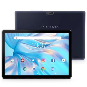 PRITOM 안드로이드 10 태블릿 10.1 인치 2GB RAM 64GB ROM 쿼드 코어 프로세서 HD IPS 스크린 8.0 MP 후면 카메라 WiFi