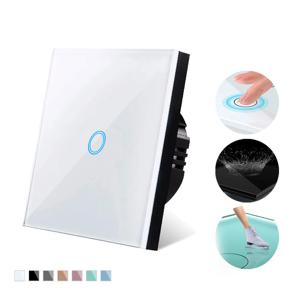 AXUS EU 터치 스위치 Led 패널 벽 조명 스위치 강화 크리스탈 유리 램프 센서 스위치 1/2/3 Gang Interruttore AC100-240V