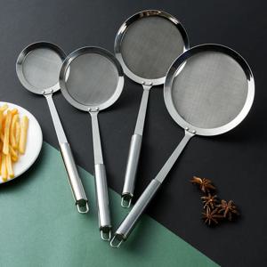 1팩 스키머 스푼 304 스테인리스 스틸 기름 필터 스푼, 주방 요리용 미세망 음식 거름망 (기름과 거품 여과용)