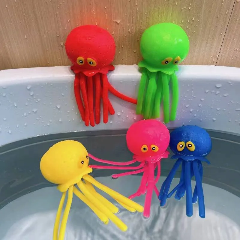 짜내 물 문어 스트레스 릴리프 장난감 어린이 목욕 물 샤워 장식으로 재생 어린이를위한 여름 수영 선물