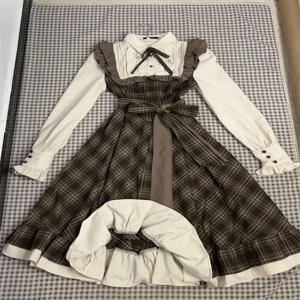 프랑스어 빈티지 미디 드레스 여성 캐주얼 저녁 파티 격자 무늬 드레스 Office Lady Outwear 원피스 드레스 한국 패션 봄 세련된