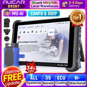 MUCAR 892BT AI 지원 자동차 도구 양방향 Obd2 스캐너 ECU 코딩 자동차 진단 도구 CANFD DOIP 35 리셋 전체 시스템