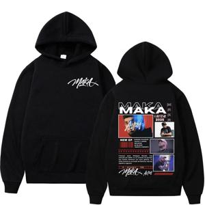 Rapper Maka Aura 2025 투어 Merch 후드 티 남성 여성 패션 힙합 후드 티셔츠 팬 선물 오버 사이즈 풀오버 streetwear