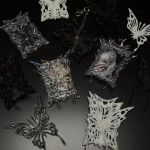 투명 자기 나비 광전 프레임 POP 전기 도금 Plasitic 프레임 사진 바인더 아이돌 포토 카드 홀더 사진 카드