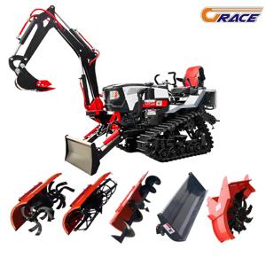 2025 새로운 고무 트랙 크롤러 Traktor 25hp 35 Hp 50 Hp 60hp 80hp 100 Hp 농장 크롤러 미니 트랙터 4x4 농업