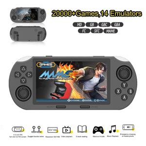 SF3000 휴대용 미니 휴대용 게임 플레이어 4.5 인치 IPS 스크린 레트로 비디오 게임 콘솔 PS1/GBA/SFC 용 20000 + 게임 내장
