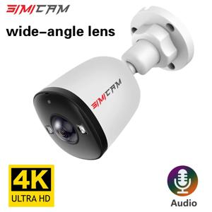 4K 8MP 초대형 광각 렌즈 POE IP Caemra 5MP 4MP 1.6MM 2.8MM 스마트 알람 컬러 야간 투시경 NVR 오디오 Onvif 사용