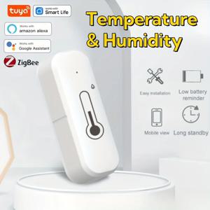 Zigbee 온도 습도 센서, 원격 모니터 및 앱 알림 경고, 고정밀 실내 온도계 Alexa와 함께 작동