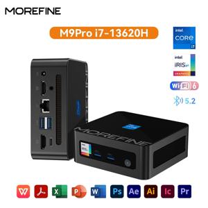 모어파인 M9 Pro 미니 PC, 13세대 코어 i7-13620H, 16GB DDR4 RAM, 1TB PCIe4.0 NVME SSD 탑재 데스크탑 컴퓨터, 4K 화면 디스플레이 지원