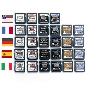 미국 NOE ESP FRA ITA 포켓몬 블랙 화이트 1 2 하트골드 소울실버 게임 카트리지 (ds nds 3ds용)