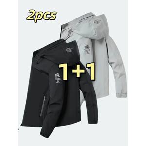 방풍 탈부착 후드 재킷 한국 스타일 트렌디 루즈핏 패션 캐주얼 남성 재킷