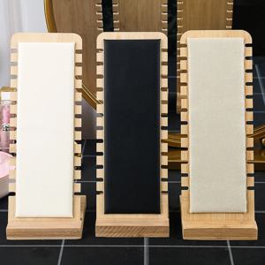 새로운 DIY 창의적인 대나무 나무 목걸이 프레임 패션 쥬얼리 디스플레이 프레임 팔찌 지지대 쥬얼리 디스플레이 소품 색상