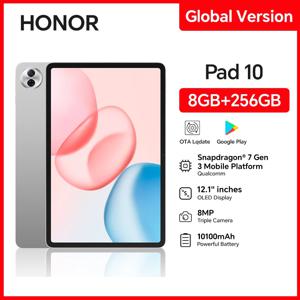새로운 HONOR Pad 10 8GB+256GB WIFI 글로벌 버전 12.1인치 120Hz 2.5K 눈 보호 디스플레이 스냅드래곤7 3세대 10100mAh 배터리