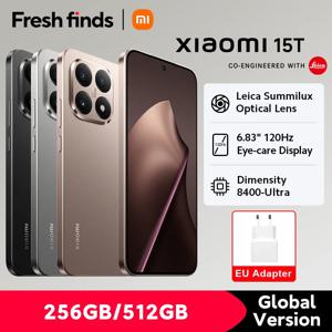 세계 최초 공개 샤오미 15T 5G 스마트폰 12GB 램 라이카 카메라 6.83인치 AMOLED 디스플레이 120Hz MTK 디멘시티 8400-울트라 CPU 5500mAh
