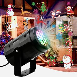 16 패턴 크리스마스 프로젝터 조명 회전식 크리스마스 장식 야외/실내 Led 프로젝터 휴일 파티 크리스마스 장식