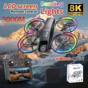 NEW K200 MAX 드론 대형 울트라 HD 화면 리모컨 8K 항공기 GPS 브러시리스 모터 긴 비행 시간 5G 듀얼 카메라 쿼드콥터