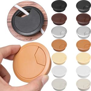 1Pcs 데스크 와이어 구멍 커버 기본 컴퓨터 그로멧 테이블 케이블 콘센트 포트 표면 라인 상자 가구 Hardwar 홈 가구