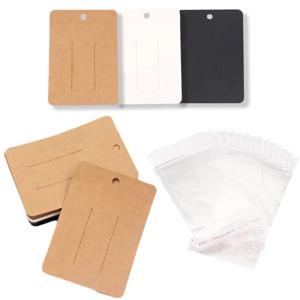 50pcs 7*10cm 바레트 머리핀 포장 카드 헤어 액세서리 디스플레이 카드 헤어 클립 포장 가격 태그에 대 한 크래프트 종이 카드