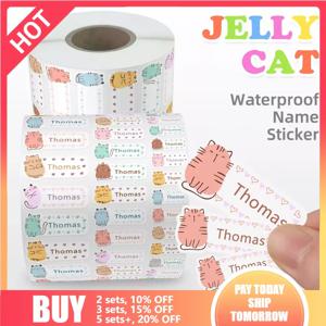 어린이를위한 사용자 정의 이름 스티커 학교 옷 의류 태그에 방수 철 투명 라벨 맞춤형 어린이 Washi 스티커